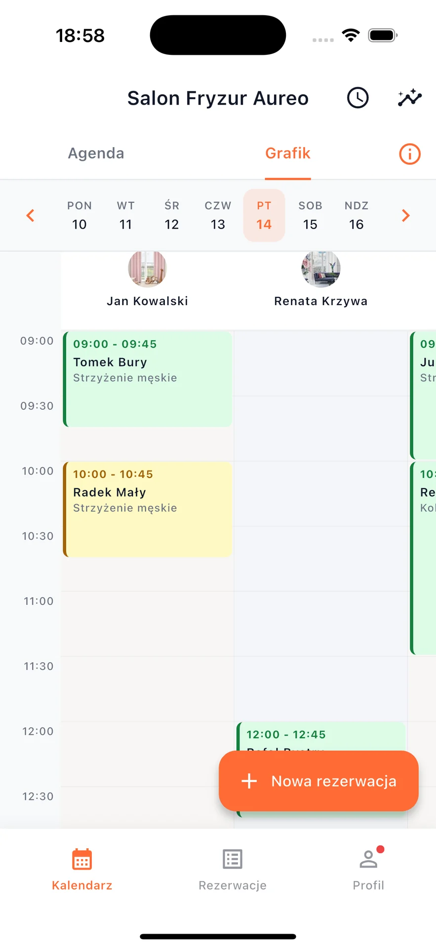 Grafik w aplikacji mobilnej